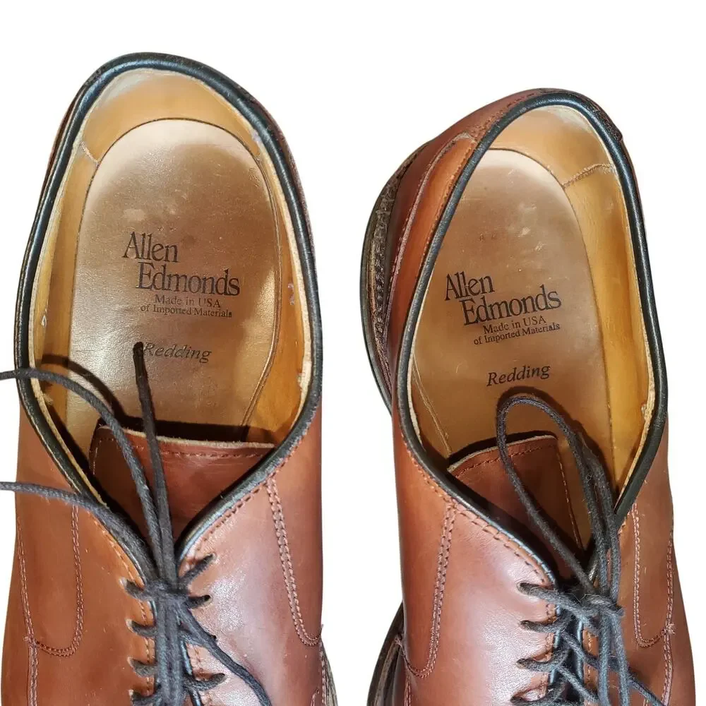 Allen Edmonds Redding Cap Toe Oxford Dress Shoes Men's 7.5 D Brown Leather USA